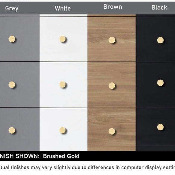 COPY - Solid Brass Round 1 1/8” Cabinet Pulls - Brushed Gold Finish (Qty. 12) - Picture 4 of 12